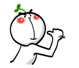 Growing bud on the head. Chinese & JP sticker #7727639