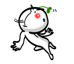 Growing bud on the head. Chinese & JP sticker #7727648