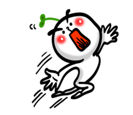 Growing bud on the head. Chinese & JP sticker #7727649