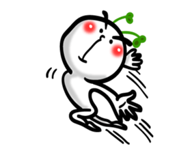 Growing bud on the head. Chinese & JP sticker #7727650