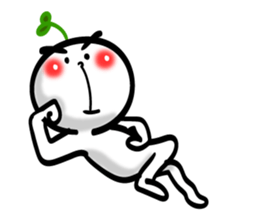 Growing bud on the head. Chinese & JP sticker #7727652