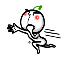 Growing bud on the head. Chinese & JP sticker #7727654