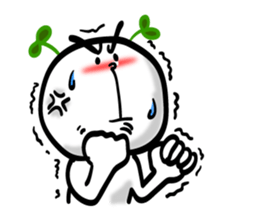 Growing bud on the head. Chinese & JP sticker #7727657