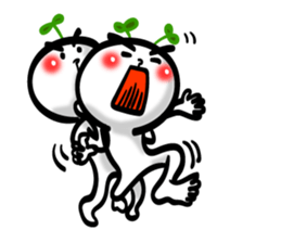 Growing bud on the head. Chinese & JP sticker #7727658