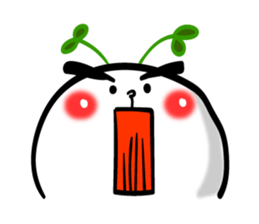 Growing bud on the head. Chinese & JP sticker #7727661