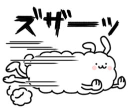 Feet long Hairball rabbit sticker #7729668