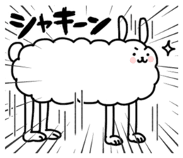 Feet long Hairball rabbit sticker #7729670