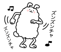 Feet long Hairball rabbit sticker #7729672