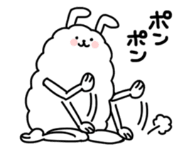 Feet long Hairball rabbit sticker #7729673