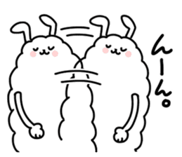 Feet long Hairball rabbit sticker #7729676