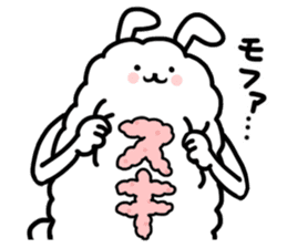 Feet long Hairball rabbit sticker #7729677