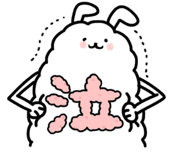 Feet long Hairball rabbit sticker #7729683