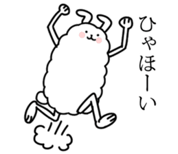 Feet long Hairball rabbit sticker #7729685