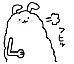 Feet long Hairball rabbit sticker #7729688