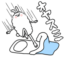 Feet long Hairball rabbit sticker #7729691