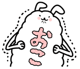 Feet long Hairball rabbit sticker #7729692