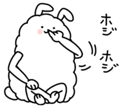 Feet long Hairball rabbit sticker #7729693