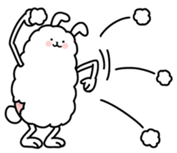 Feet long Hairball rabbit sticker #7729696