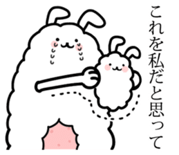 Feet long Hairball rabbit sticker #7729697