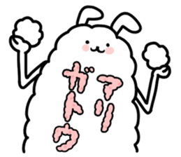 Feet long Hairball rabbit sticker #7729700