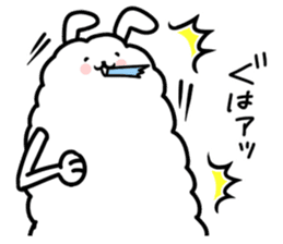 Feet long Hairball rabbit sticker #7729702