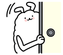 Feet long Hairball rabbit sticker #7729705