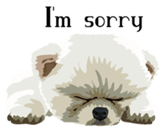 Chow chow of white and black E sticker #7730078