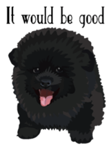 Chow chow of white and black E sticker #7730079