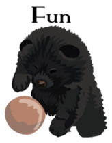 Chow chow of white and black E sticker #7730092