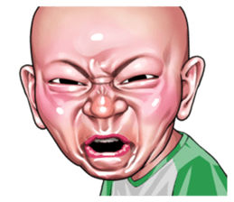 Angry face of children sticker #7730245
