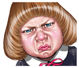 Angry face of children sticker #7730253