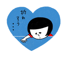 Girl of a red dress sticker #7732109