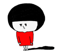 Girl of a red dress sticker #7732118