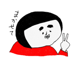 Girl of a red dress sticker #7732141