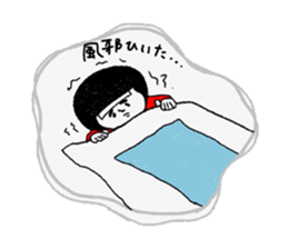 Girl of a red dress sticker #7732142