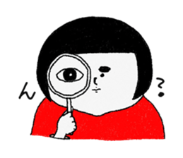 Girl of a red dress sticker #7732145