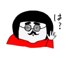 Girl of a red dress sticker #7732147