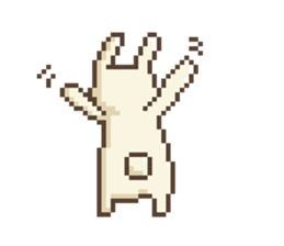 Dots rabbit Ari sticker #7733240