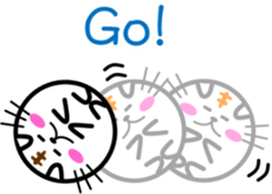 Round cat Nyani [English version] sticker #7733948