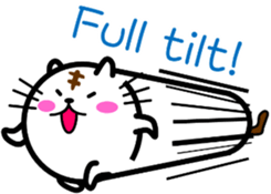 Round cat Nyani [English version] sticker #7733949