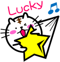 Round cat Nyani [English version] sticker #7733954