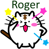 Round cat Nyani [English version] sticker #7733957