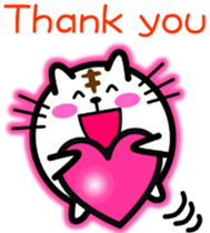 Round cat Nyani [English version] sticker #7733959