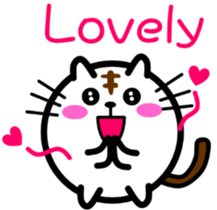 Round cat Nyani [English version] sticker #7733961