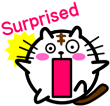 Round cat Nyani [English version] sticker #7733962