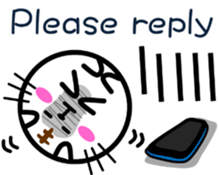 Round cat Nyani [English version] sticker #7733964