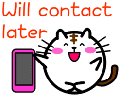 Round cat Nyani [English version] sticker #7733965