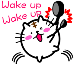 Round cat Nyani [English version] sticker #7733968