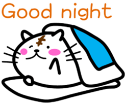 Round cat Nyani [English version] sticker #7733970