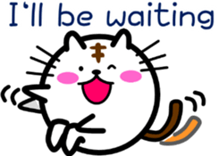 Round cat Nyani [English version] sticker #7733972